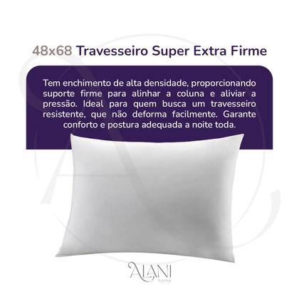 Imagem de Kit 2 Travesseiros Suporte Super Extra Firme Altenburg 48x68cm Branco