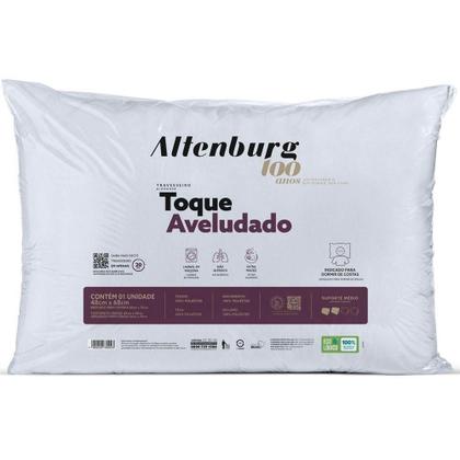 Imagem de Kit 2 Travesseiros Toque Aveludado Suporte Médio 48x68cm Altenburg
