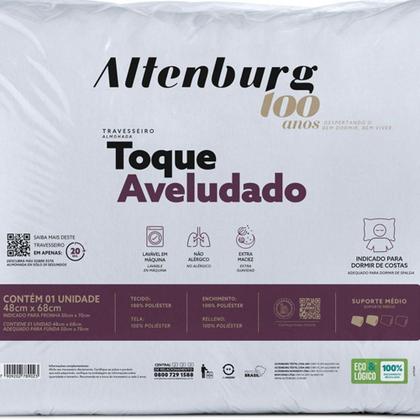 Imagem de Kit 2 Travesseiros Toque Aveludado Suporte Médio 48x68cm Altenburg
