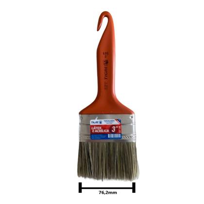 Imagem de Kit 2 Trincha Pincel Para Pintura Látex Acrílica 3'' Tigre