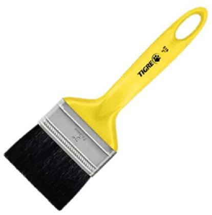 Imagem de Kit 2 Trincha Tigre 519 3" Polegadas Cerda Preta Esmalte Óleo Madeira Metais