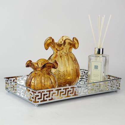 Imagem de Kit 2 Trouxinhas / Vasos de Murano Importados - Âmbar
