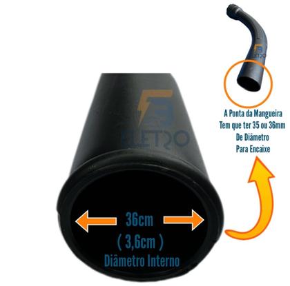 Imagem de Kit 2 Tubos Extensores para Aspirador de Pó Wap GTW15 ( 36mm Diâmetro Interno )