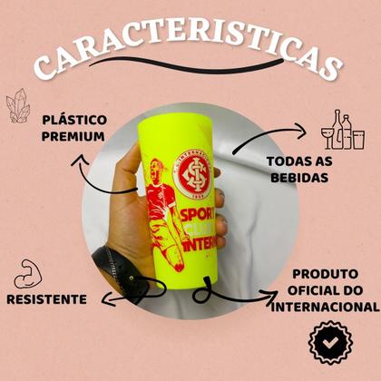 Imagem de Kit 2 Un Copo Plástico 500ml Festa Bebidas Time Internacional Infantil Selo Oficial