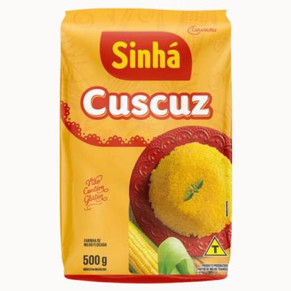 Imagem de KIT 2 UN. Cuscuz Sinhá 500Grs Tradicional Farinha de Milho Flocada Sem Glúten