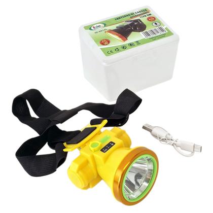 Imagem de KIT 2 Un Lanterna de Cabeça Recarregável Super LED 3W USB 800mAh 3,7v