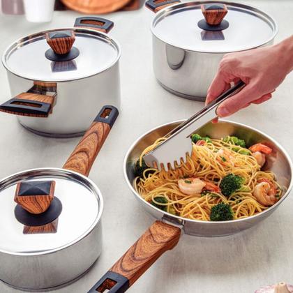 Imagem de Kit 2 Un Pegadores Multiuso Utility Tramontina Aço Inox Servir Massas Salada