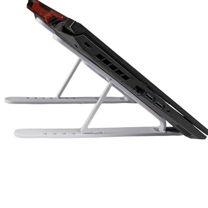 Imagem de Kit 2 Un Suporte Portátil Ergonomico Tablet Celular Matebook Computador Dobravel Inclinação Slim Em Aluminio E Plástico Resistente Riser