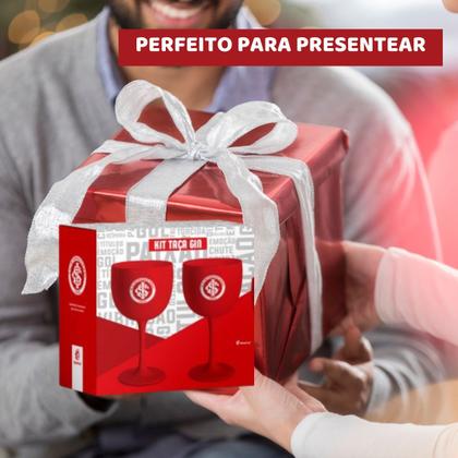 Imagem de Kit 2 Un Taça Vermelha Gin Tônica 580ml Plástico Festa Time Internacional Oficial