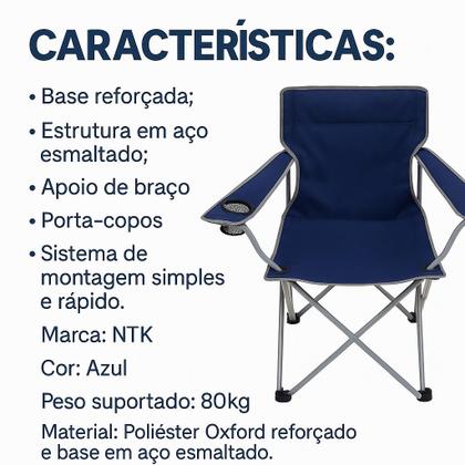 Imagem de Kit 2 Und Cadeira De Camping Pesca Dobrável Alvorada Nautika