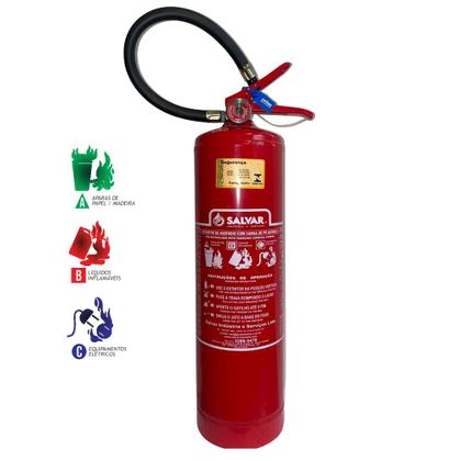Imagem de KIt 2 UND Extintor de Incêndio ABC 6 Kg Validade 5 Anos 4A 40BC, com Suporte e Placa de Sinalização Fotoluminescente