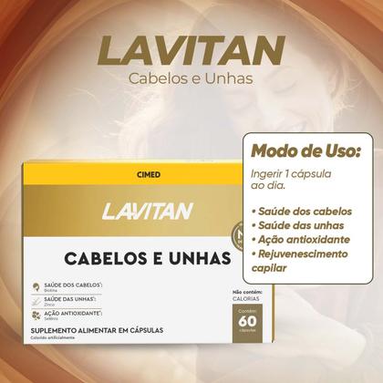 Imagem de Kit 2 und Lavitan Cabelos e Unhas 60 Cápsulas