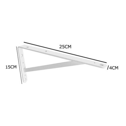 Imagem de Kit 2 Und Mão Francesa Reforçada 25Cm Preta Multivisão