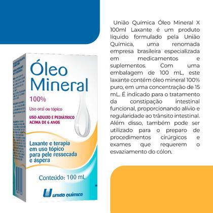 Imagem de Kit 2 und Óleo Mineral União Química 100ml