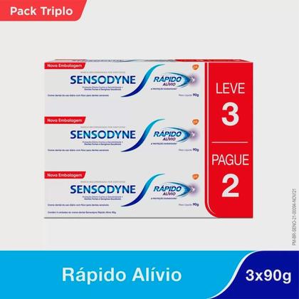 Imagem de Kit 2 und Sensodyne Alivio Rapido Leve 3 Pague 2 90g