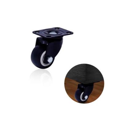 Imagem de Kit 2 unid. - roda preto 158 gir.c/pl 60x43 c/rol.esf-preta (6045)