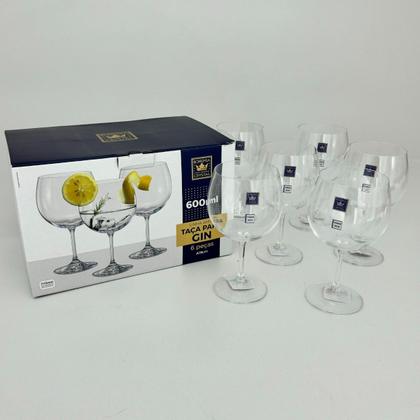 Imagem de Kit 2 Unid. Taças de Cristal Gin 600ml Bohemia Linha Anna