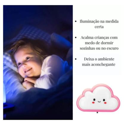Imagem de Kit 2 Unidades Abajur De Tomada Infantil Led Mini Nuvem