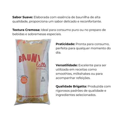 Imagem de Kit 2 Unidades Bebida Láctea Baunilha Brigatta C/ 2 LT