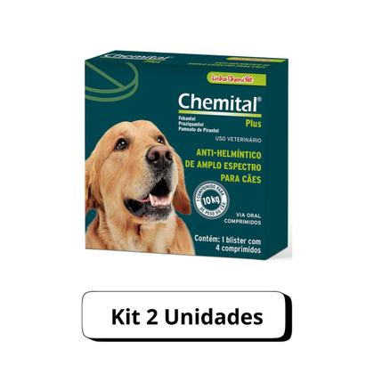 Imagem de Kit 2 unidades - chemital plus caixa com 4 comprimidos 