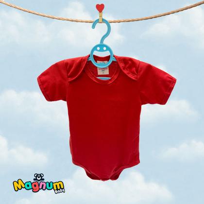 Imagem de Kit 2 Unidades de Body 1 Manga Curta e 1 Manga Longa Básico 100% Algodão