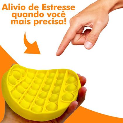 Imagem de Kit 2 Unidades de Pop It Fidget Sensorial Bolha Mod Redondo Amarelo
