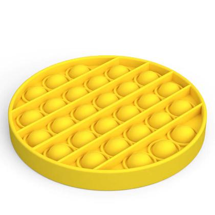 Imagem de Kit 2 Unidades de Pop It Fidget Sensorial Bolha Mod Redondo Amarelo