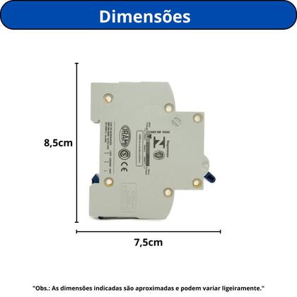 Imagem de Kit 2 unidades - disjuntor unipolar weg din 16a mdw-c 1 polo
