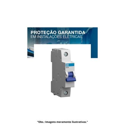 Imagem de Kit 2 unidades - disjuntor unipolar weg din 16a mdw-c 1 polo