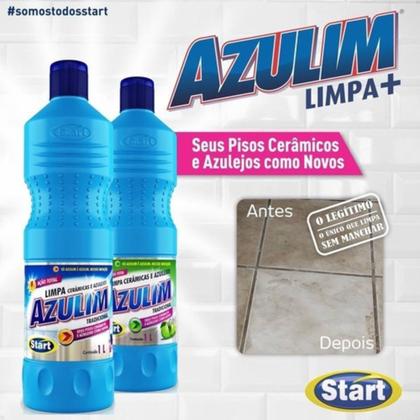 Imagem de Kit 2 Unidades Limpa Cerâmicas, Azulejos e Rejuntes Azulim Citrus 1l