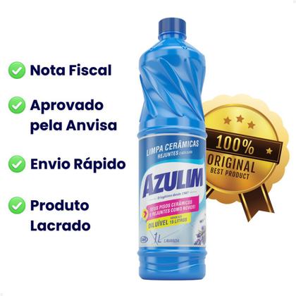Imagem de Kit 2 Unidades Limpa Ceramicas, Azulejos e Rejuntes Azulim Lavanda 1L