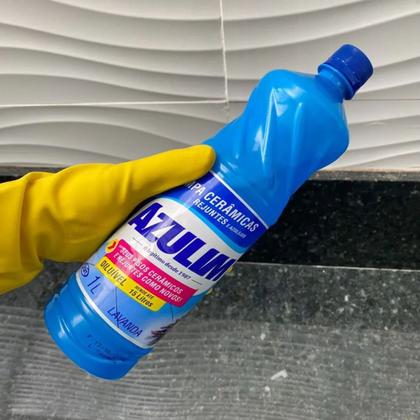 Imagem de Kit 2 Unidades Limpa Ceramicas, Azulejos e Rejuntes Azulim Lavanda 1L