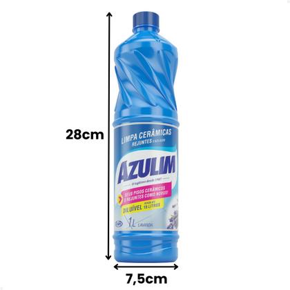 Imagem de Kit 2 Unidades Limpa Ceramicas, Azulejos e Rejuntes Azulim Lavanda 1L