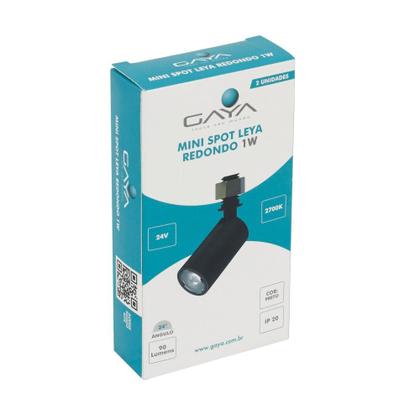 Imagem de Kit 2 Unidades Mini Spot Leya 24V 1W 2700K IP20 Gaya