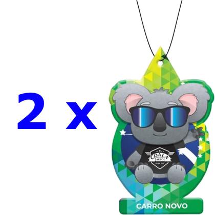 Imagem de Kit 2 Unidades Odorizante Auto Folhinha 10g Carro Novo Coala