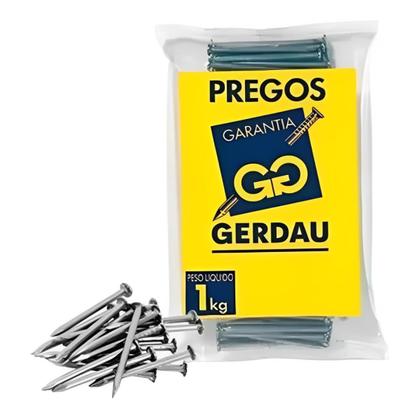 Imagem de Kit 2 Unidades - Prego Com Cabeça 17x21 Gerdau 1kg