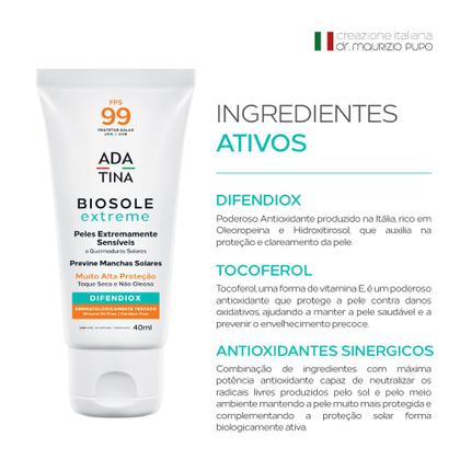 Imagem de Kit 2 Unidades Protetor Solar 12HS Bloqueio Anti-Manchas Biosole Extreme FPS 99