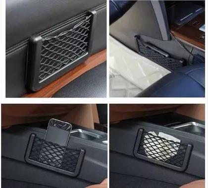 Imagem de Kit 2 Unidades Rede Organizadora Carro Porta Treco Celular Moeda 20cm