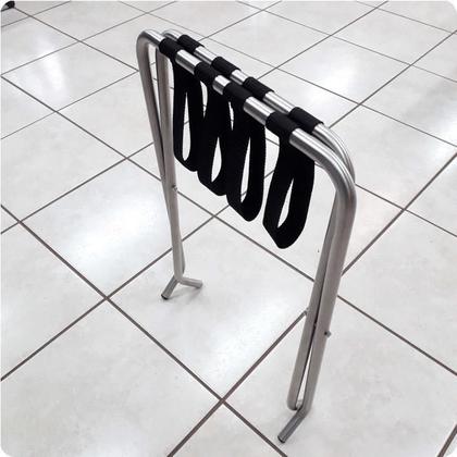 Imagem de Kit 2 Unidades - Suportes Malas Inox Escovado Sem Rodas