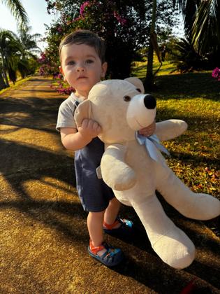 Imagem de Kit 2 Urso Grande De Pelúcia Chá Revelação Macio Com Laço
