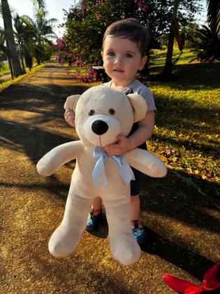 Imagem de Kit 2 Urso Grande De Pelúcia Chá Revelação Macio Com Laço