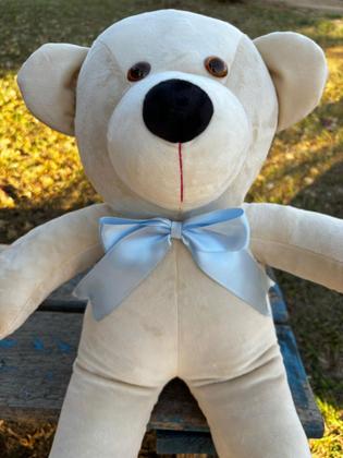 Imagem de Kit 2 Urso Grande De Pelúcia Chá Revelação Macio Com Laço