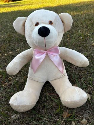 Imagem de Kit 2 Urso Grande De Pelúcia Chá Revelação Macio Com Laço