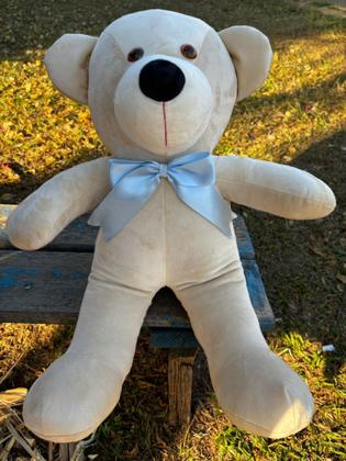 Imagem de Kit 2 Urso Grande De Pelúcia Chá Revelação Macio Com Laço