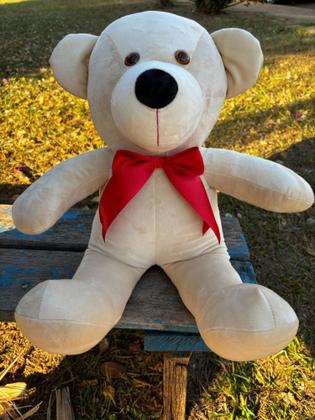 Imagem de Kit 2 Urso Grande De Pelúcia Chá Revelação Macio Com Laço