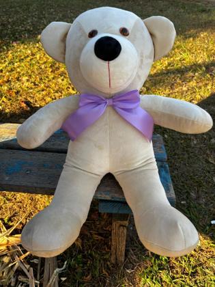 Imagem de Kit 2 Urso Grande De Pelúcia Chá Revelação Macio Com Laço