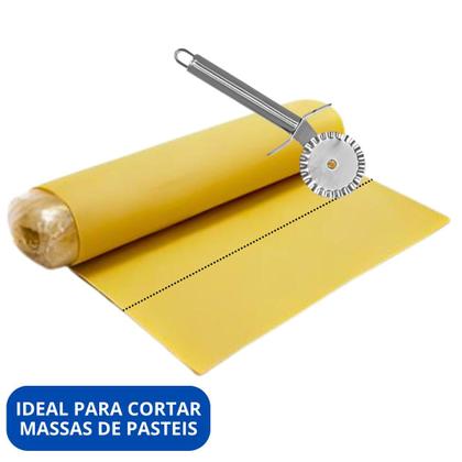 Imagem de Kit 2 Utensílio Cortador De Pizza Massas Em Inox E Cortador Fechador Pastel Inox Linha Inox Premium