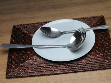 Imagem de Kit 2 Utensílios De Cozinha Concha E Colher Prata Luxo Lyor