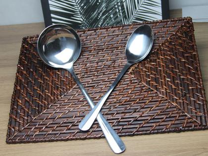 Imagem de Kit 2 Utensílios De Cozinha Concha E Colher Prata Luxo Lyor