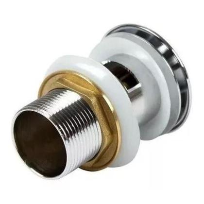 Imagem de Kit 2 Válvula Click Lavatorio 1 1/4 Metal Inox Cuba Tanque